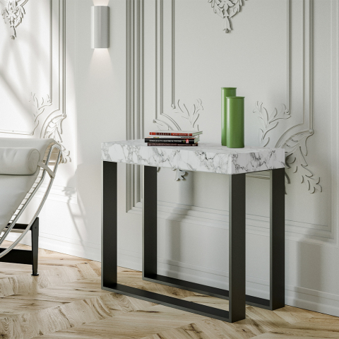 Rozkładany stół konsolowy marmur 90x40-300 cm Elettra Marble