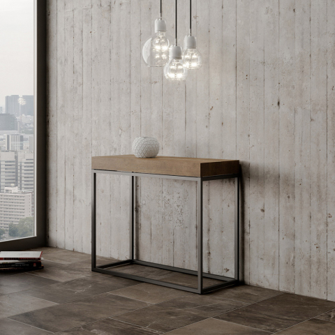 Konsola rozkładana o nowoczesnym designie 90x40-300 cm drewniany stół Nordica Noix