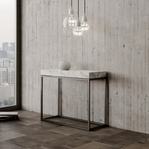 Rozkładany stół konsolowy marmurowy 90x40-300 cm Nordica Marble