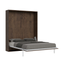 Podwójne łóżko składane 160x190cm drewniana szafa Kentaro Noix Oferta