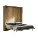 Składane podwójne łóżko 160x190cm drewniana szafa Kentaro Oak Oferta
