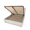 Kontenerowe łóżko podwójne 160x190cm biała skóra ekologiczna Mika Oferta