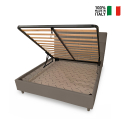 Podwójne łóżko o wymiarach z kontenerem 160x190cm Mika Coffee Sprzedaż