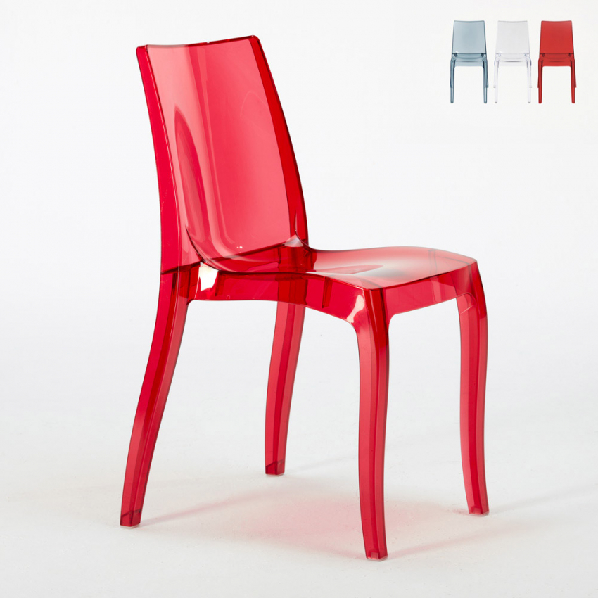 Zestaw 18 przezroczystych krzesł poliwęglowanych Cristal Light Grand Soleil Rabaty