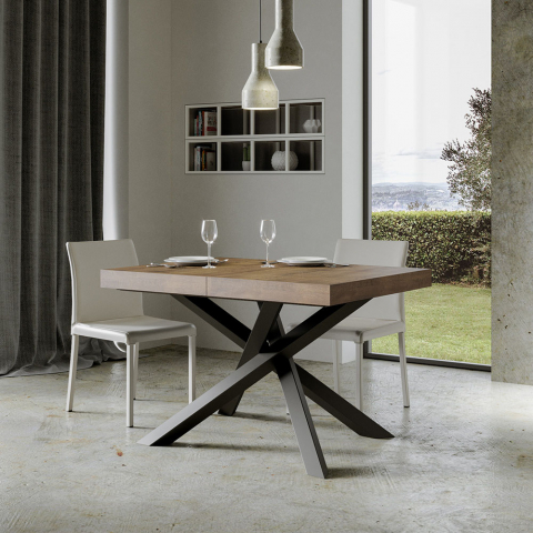 Nowoczesny stół rozkładany drewniany 90x130-234cm Volantis Noix Promocja