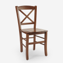Krzesło drewniane klasyczne rustykalne do jadalni i baru Venezia Croce Sprzedaż