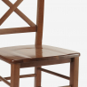 Krzesło drewniane klasyczne rustykalne do jadalni i baru Venezia Croce Katalog