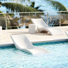 Leżak basenowy lub ogrodowy biały design Vega Sprzedaż