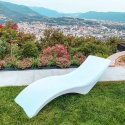 Leżak basenowy lub ogrodowy biały design Vega Stan Magazynowy