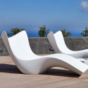 Leżak ogrodowy szezlong basenowy biały design Cassiopea Sprzedaż