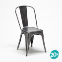 zestaw 20 krzesła industrialne metalowe do kuchni i baru steel one 