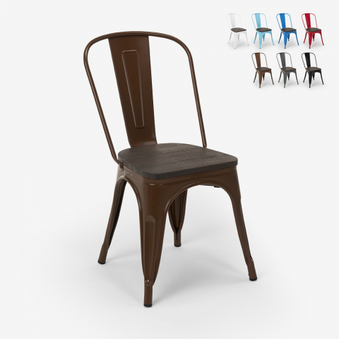 zdjęcie 20 sztuk krzesła Lix industrial stal drewno do kuchni i baru steel wood Promocja