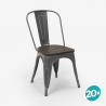 zdjęcie 20 sztuk krzesła industrial stal drewno do kuchni i baru steel wood 