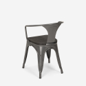 20 krzeseł design metal drewno industrial styl Lix bar kuchnia steel wood arm 