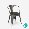 20 krzeseł design metal drewno industrial styl Lix bar kuchnia steel wood arm Zakup