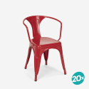 magazyn 20 krzeseł industrial z podłokietnikami stal do kuchni i baru steel arm 