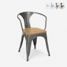 zapas 20 krzeseł styl wzornictwo przemysłowe bar kuchnia steel wood arm light Stan Magazynowy