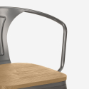 zapas 20 krzeseł styl wzornictwo przemysłowe bar kuchnia steel wood arm light Cena