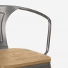 zapas 20 krzeseł styl wzornictwo przemysłowe bar kuchnia steel wood arm light Cena