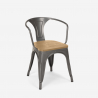 zapas 20 krzeseł styl wzornictwo przemysłowe bar kuchnia steel wood arm light Cechy