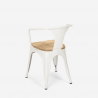 zapas 20 krzeseł styl Lix wzornictwo przemysłowe bar kuchnia steel wood arm light Rabaty