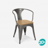zapas 20 krzeseł styl wzornictwo przemysłowe bar kuchnia steel wood arm light Wybór