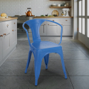 stalowe kuchenne krzesło styl industrialny steel arm 