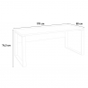 Białe biurko 170x80cm do biura lub gabinetu Ghost-Desk Rabaty