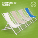 4 regulowane składane leżaki plażowe Riccione Gold z aluminium 