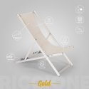 2 regulowane składane leżaki plażowe Riccione Gold z aluminium 