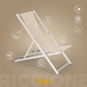 2 regulowane składane leżaki plażowe Riccione Gold z aluminium Sprzedaż