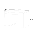 Białe biurko 110x60cm z 3 szufladami Franklyn Sprzedaż
