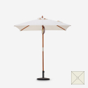 Parasol ogrodowy na patio z drewna z centralnym słupem anty UV 200x150cm Ormond Oferta