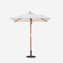 Parasol ogrodowy na patio z drewna z centralnym słupem anty UV 200x150cm Ormond Rabaty