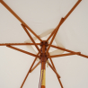 Parasol ogrodowy na patio z drewna z centralnym słupem anty UV 200x150cm Ormond Koszt