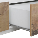 Szafka RTV 220x43cm biała drewniana nowoczesny design Fergus Wood Stan Magazynowy