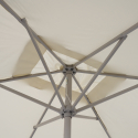 Parasol ogrodowy z prostokątnym centralnym masztem 3x2 falbanki Rios Flap Model