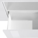 Błyszcząca biała szafka RTV salon nowoczesny design 200x43cm Hatt Wybór