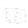 Kredens projekt salonu 140x43cm 2 drzwi 3 szuflady Mira Report Model