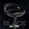 Czarny obrotowy stołek z regulowanym podnóżkiem Hollywood Black Edition Oferta