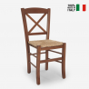 Krzesło klasyczne siedzenie ze słomy do jadalni Venezia Croce Paglia Sprzedaż