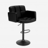 Czarny stołek barowy w kształcie fotela Oakland Black Edition Promocja
