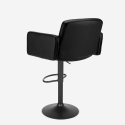 Czarny stołek barowy w kształcie fotela Oakland Black Edition Sprzedaż