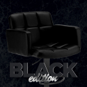Czarny stołek barowy w kształcie fotela Oakland Black Edition Oferta