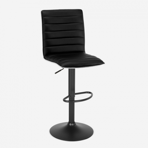 Czarny stołek elegancki nowoczesny design Detroit Black Edition