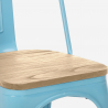 krzesła w stylu industrialnym design steel wood light Środki