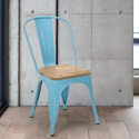 krzesła w stylu industrialnym Lix design steel wood light Cena