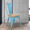 krzesła w stylu industrialnym design steel wood light Cena