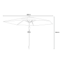 Ośmiokątny parasol 3 m z centralnym słupkiem anty UV  Flamenco Cechy