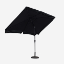 Czarny prostokątny parasol ogrodowy 3x2 z centralnym drążkiem Rios Dark Katalog